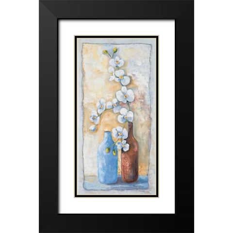 Orchid composition II Black Modern Wood Framed Art Print with Double Matting by Withaar, Rian