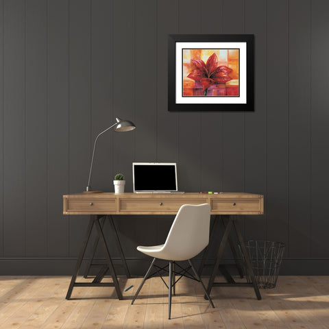 The heart of the flower Black Modern Wood Framed Art Print with Double Matting by Withaar, Rian