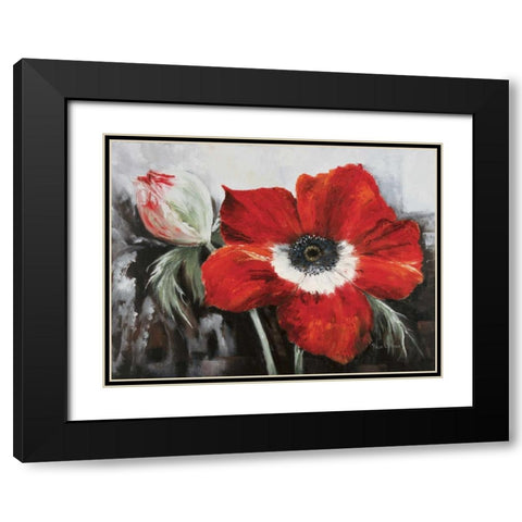 Poppy in full bloom Black Modern Wood Framed Art Print with Double Matting by Withaar, Rian