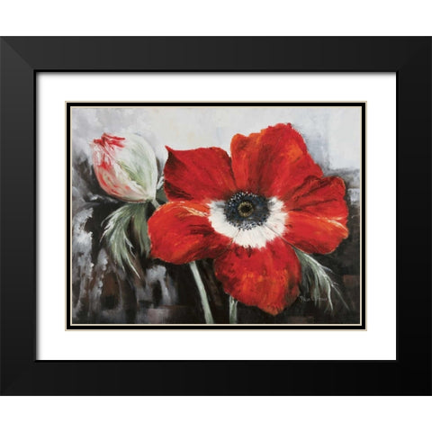 Poppy in full bloom Black Modern Wood Framed Art Print with Double Matting by Withaar, Rian