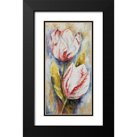White tulips Black Modern Wood Framed Art Print with Double Matting by Withaar, Rian