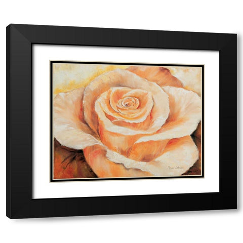 Rose in detail Black Modern Wood Framed Art Print with Double Matting by Withaar, Rian