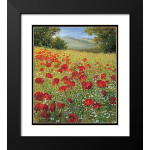 Sparkling field II Black Modern Wood Framed Art Print with Double Matting by Scholnhammer, Heinz