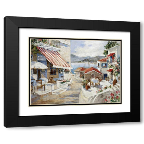 To the promenade Black Modern Wood Framed Art Print with Double Matting by Bosman, Johan