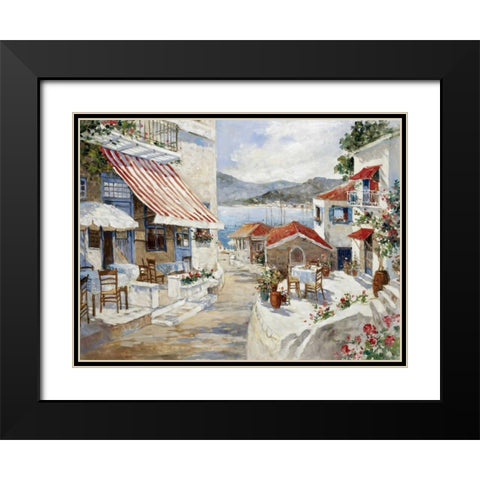 To the promenade Black Modern Wood Framed Art Print with Double Matting by Bosman, Johan