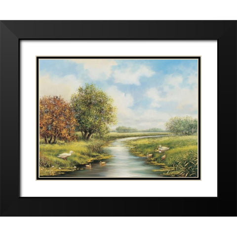 A natural harmony Black Modern Wood Framed Art Print with Double Matting by de Jong, Johan