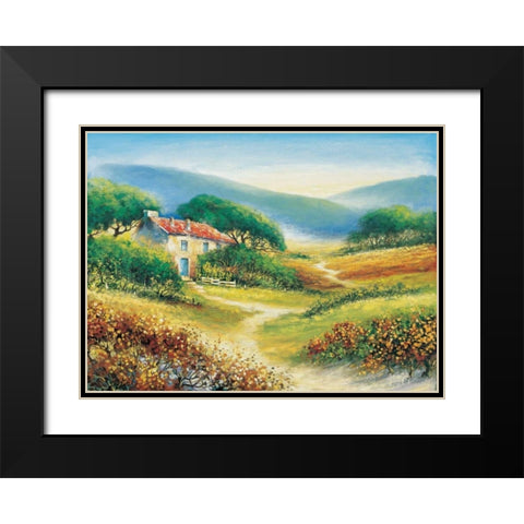 A path of purpose Black Modern Wood Framed Art Print with Double Matting by de Jong, Johan