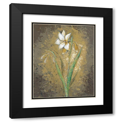 Dark side of a Lily Black Modern Wood Framed Art Print with Double Matting by Bonet, Julia