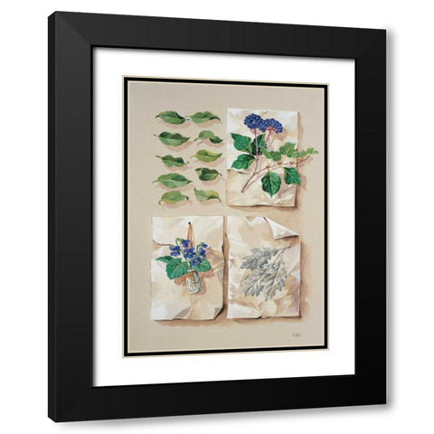 Forest collection II Black Modern Wood Framed Art Print with Double Matting by Kumorek, Krysztov