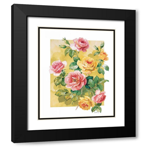 Pretty roses Black Modern Wood Framed Art Print with Double Matting by Kumorek, Krysztov