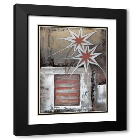 Star I Black Modern Wood Framed Art Print with Double Matting by Peters, Kristel