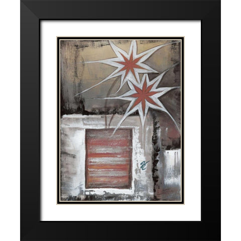 Star I Black Modern Wood Framed Art Print with Double Matting by Peters, Kristel
