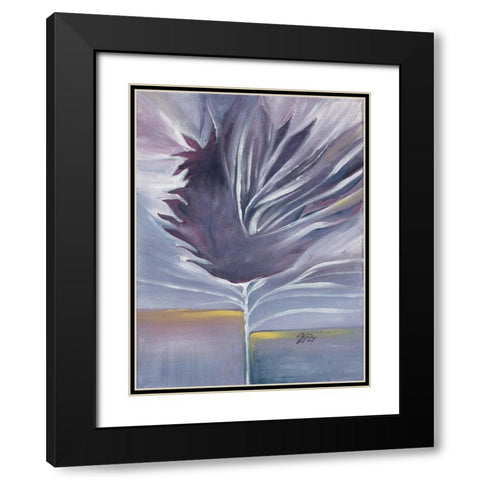 Purple bleu III Black Modern Wood Framed Art Print with Double Matting by Peters, Kristel