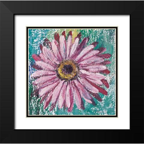 Aster Black Modern Wood Framed Art Print with Double Matting by Schottler, Katharina