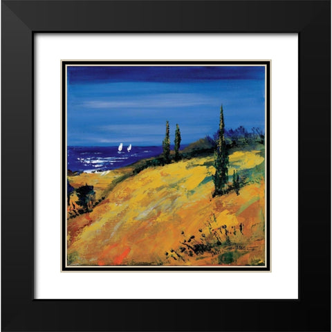 The sea and dunes Black Modern Wood Framed Art Print with Double Matting by Schottler, Katharina