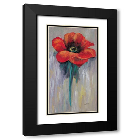 Red poppy II Black Modern Wood Framed Art Print with Double Matting by Schottler, Katharina