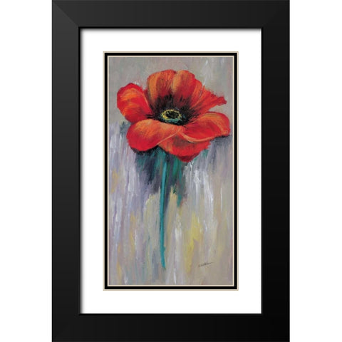 Red poppy II Black Modern Wood Framed Art Print with Double Matting by Schottler, Katharina