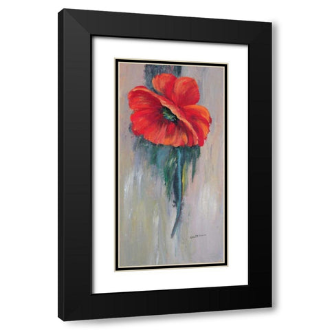 Red poppy III Black Modern Wood Framed Art Print with Double Matting by Schottler, Katharina