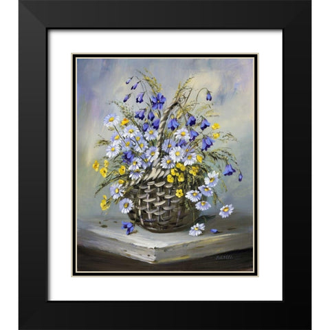 Colourful basket Black Modern Wood Framed Art Print with Double Matting by Schottler, Katharina