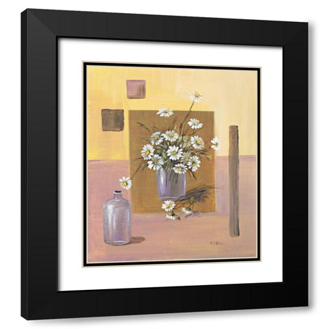 Say it with flowers II Black Modern Wood Framed Art Print with Double Matting by Schottler, Katharina