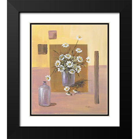 Say it with flowers II Black Modern Wood Framed Art Print with Double Matting by Schottler, Katharina