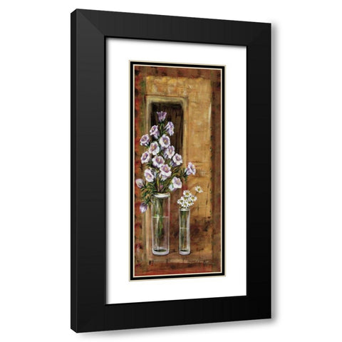 Botanical V Black Modern Wood Framed Art Print with Double Matting by Schottler, Katharina