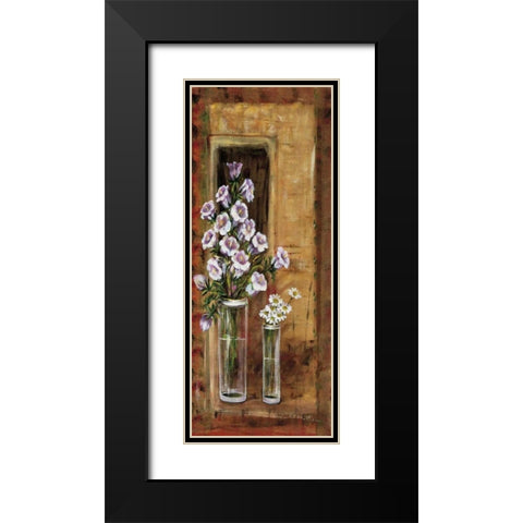 Botanical V Black Modern Wood Framed Art Print with Double Matting by Schottler, Katharina