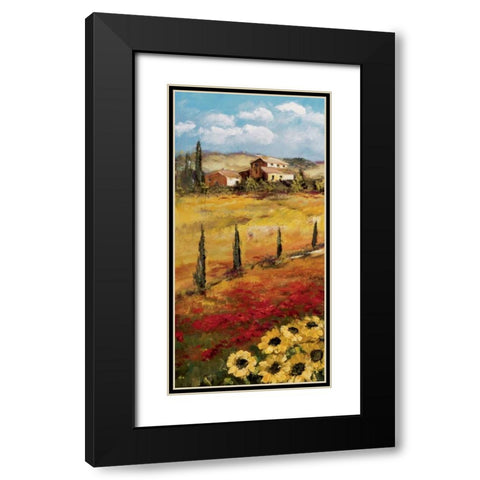 Italy Sunflower I Black Modern Wood Framed Art Print with Double Matting by Schottler, Katharina