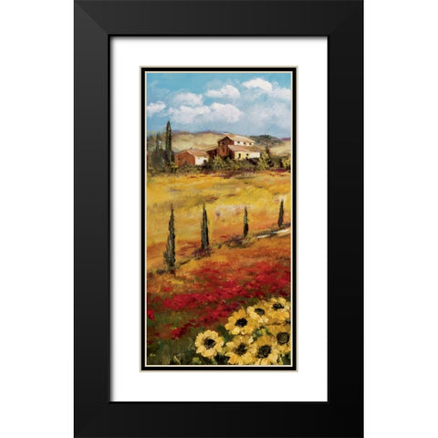 Italy Sunflower I Black Modern Wood Framed Art Print with Double Matting by Schottler, Katharina