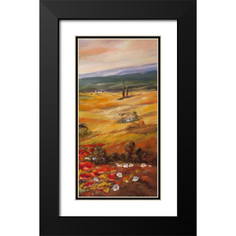 Trytic II Black Modern Wood Framed Art Print with Double Matting by Schottler, Katharina