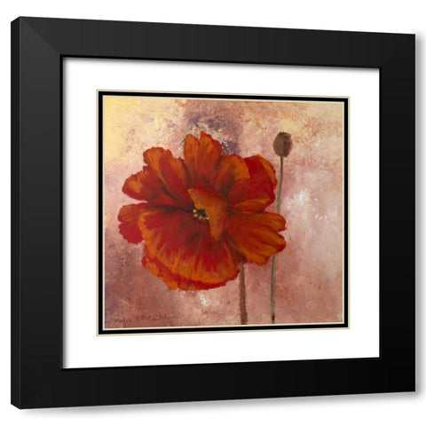 Red open  Black Modern Wood Framed Art Print with Double Matting by Schottler, Katharina