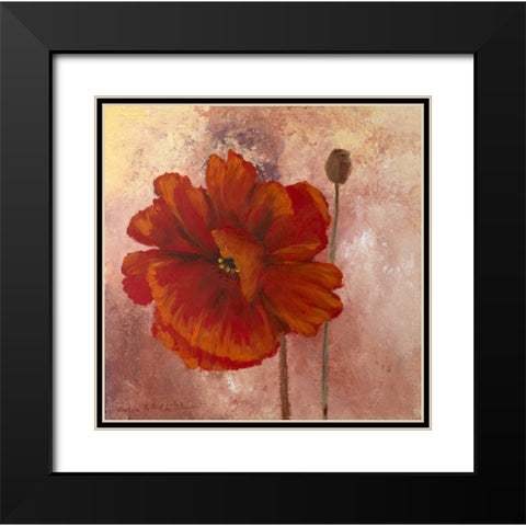 Red open  Black Modern Wood Framed Art Print with Double Matting by Schottler, Katharina