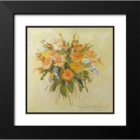 Tradition bouqet III Black Modern Wood Framed Art Print with Double Matting by Schottler, Katharina