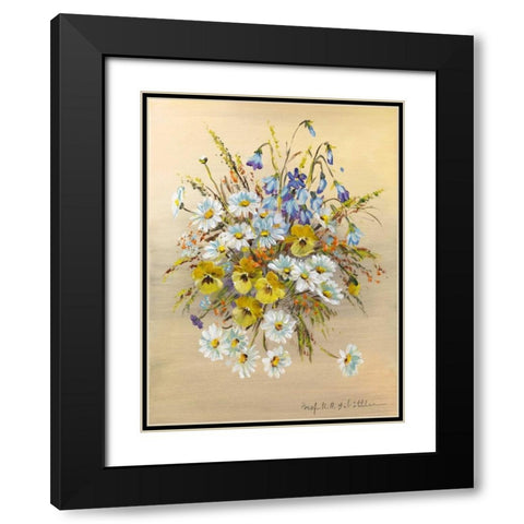 Roadside bouquet I Black Modern Wood Framed Art Print with Double Matting by Schottler, Katharina