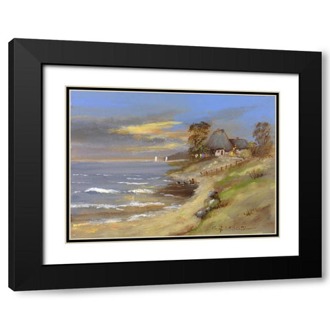 View II Black Modern Wood Framed Art Print with Double Matting by Schottler, Katharina