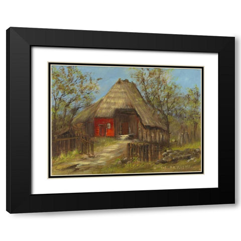 Old farmershouse II Black Modern Wood Framed Art Print with Double Matting by Schottler, Katharina