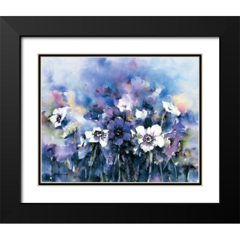 Primroses Black Modern Wood Framed Art Print with Double Matting by Kalsbeek-Vlasma, Klaske