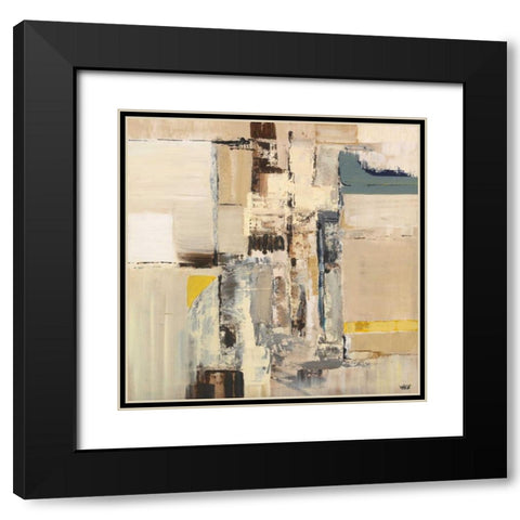 Splash square Black Modern Wood Framed Art Print with Double Matting by van Engelshoven, Marie T