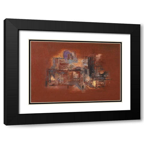 Brown up Black Modern Wood Framed Art Print with Double Matting by van Engelshoven, Marie T