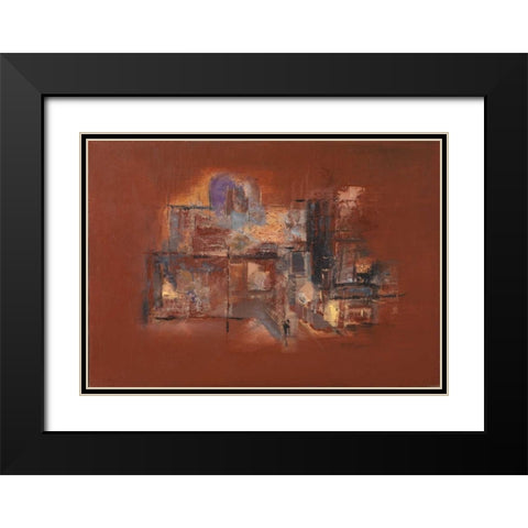 Brown up Black Modern Wood Framed Art Print with Double Matting by van Engelshoven, Marie T