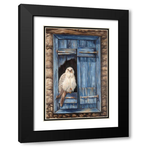 Look at me  Black Modern Wood Framed Art Print with Double Matting by Schutte, Michel