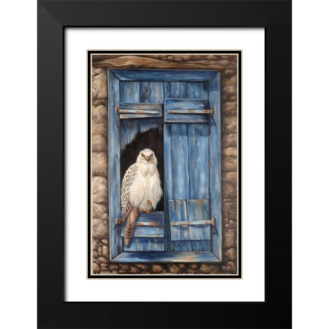 Look at me  Black Modern Wood Framed Art Print with Double Matting by Schutte, Michel