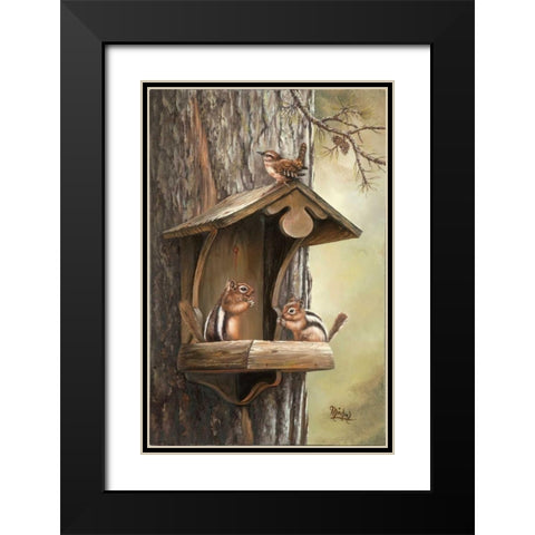 At Home Black Modern Wood Framed Art Print with Double Matting by Schutte, Michel