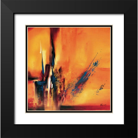 Abstract Impressions l Black Modern Wood Framed Art Print with Double Matting by Geurts, Nelly