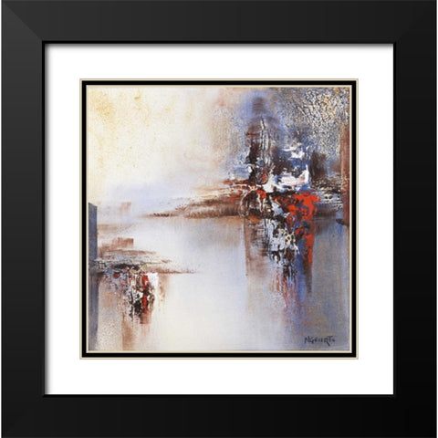 Concorde ll Black Modern Wood Framed Art Print with Double Matting by Geurts, Nelly