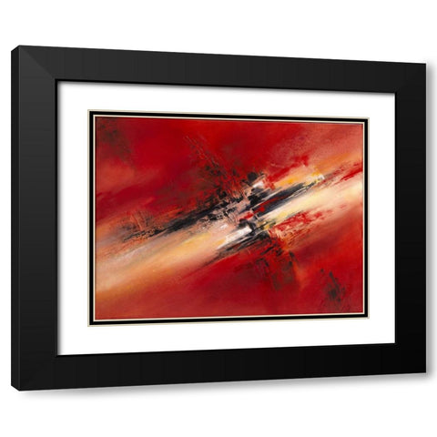 Abstraction II Black Modern Wood Framed Art Print with Double Matting by Geurts, Nelly