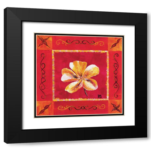 Retro Orange I Black Modern Wood Framed Art Print with Double Matting by van Aanholt, Pascalle