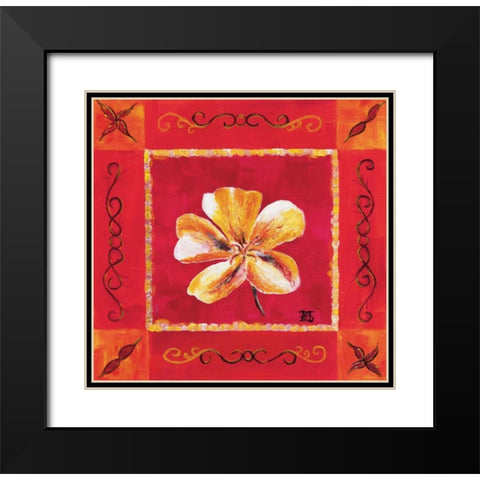 Retro Orange I Black Modern Wood Framed Art Print with Double Matting by van Aanholt, Pascalle