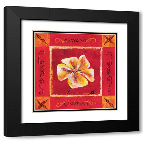 Retro Orange II Black Modern Wood Framed Art Print with Double Matting by van Aanholt, Pascalle