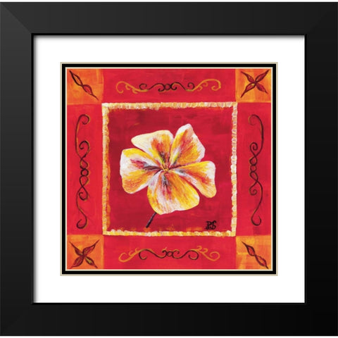 Retro Orange II Black Modern Wood Framed Art Print with Double Matting by van Aanholt, Pascalle